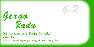 gergo radu business card